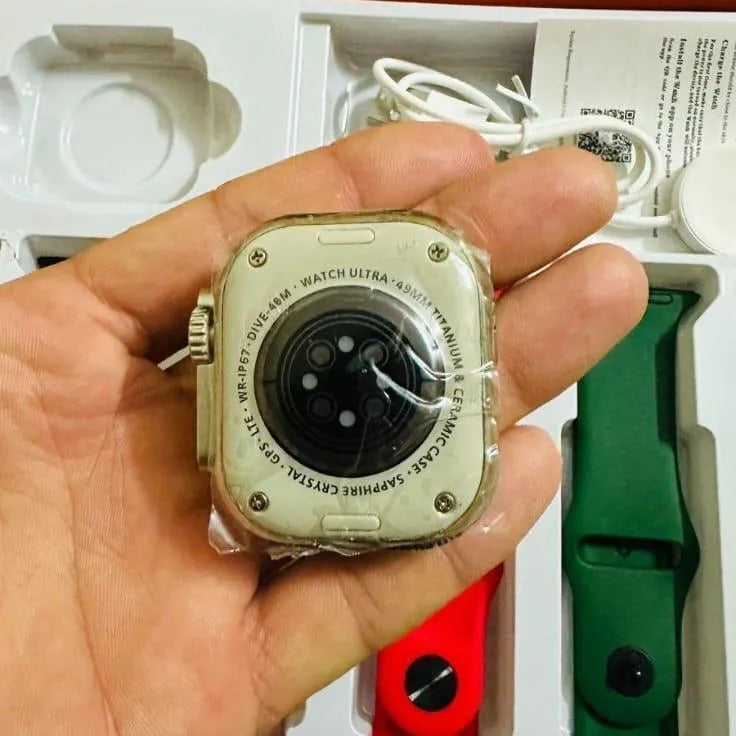 Ultra Smart Watch With 7 Silicone Straps Offering Stylish Variety And Comfortable Wear For Everyday Use