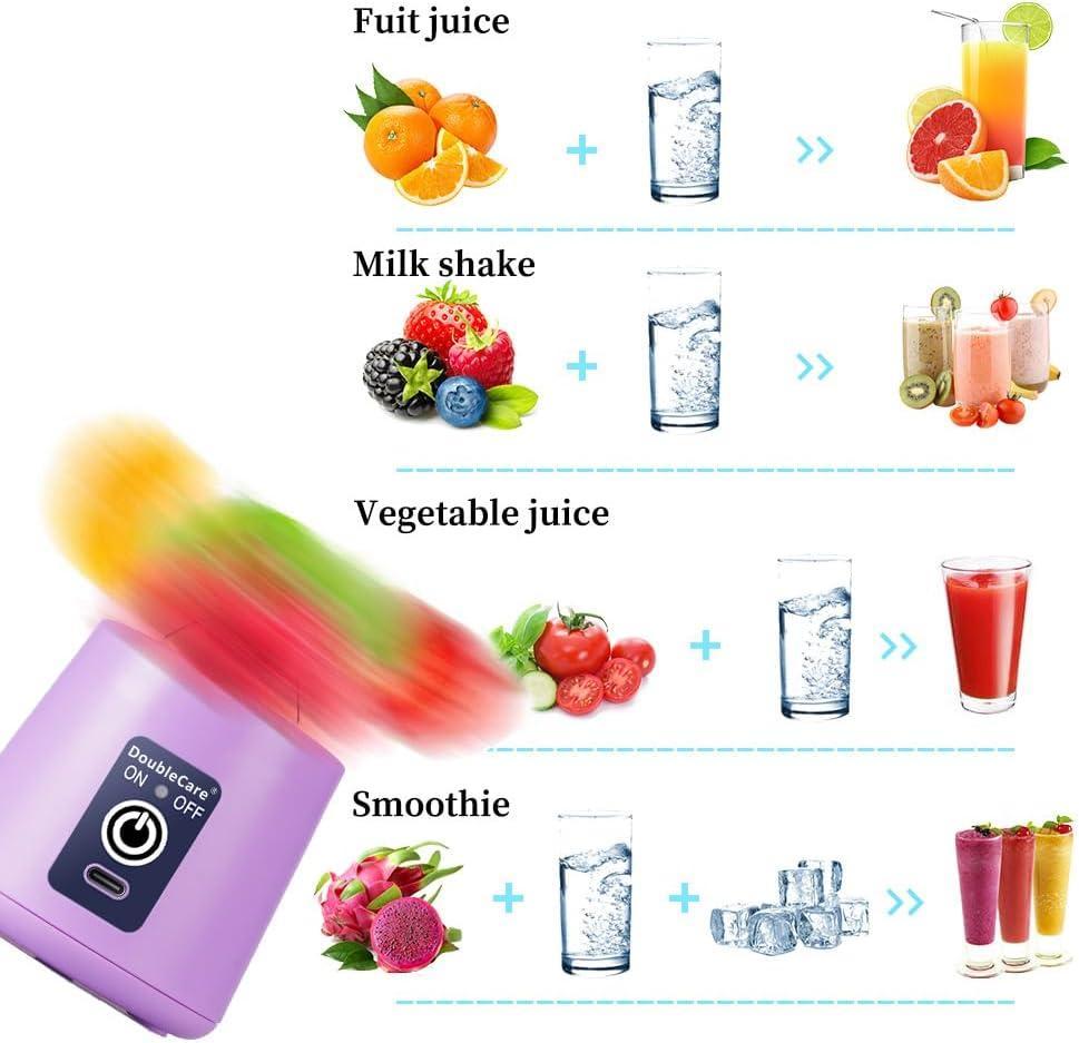 Portable 400ml USB Type-C Smoothie Blender – Mini Juicer Cup
